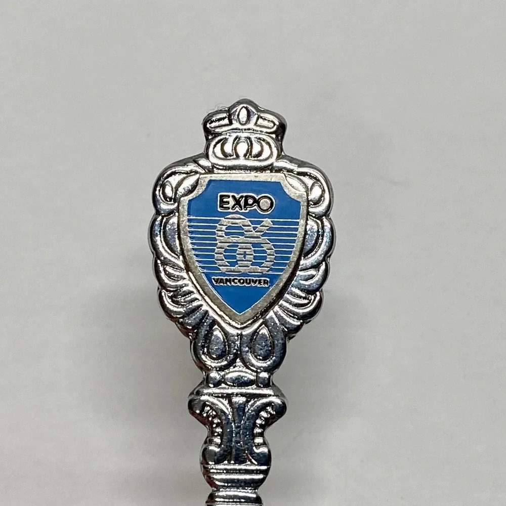 Vintage Expo 86 Vancouver Canada Travel Souvenir Collectible Silvertone Spoon